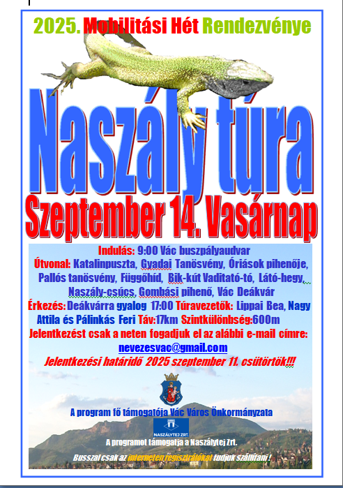 Idén is lesz Naszály-túra a mobilitási hét alkalmából