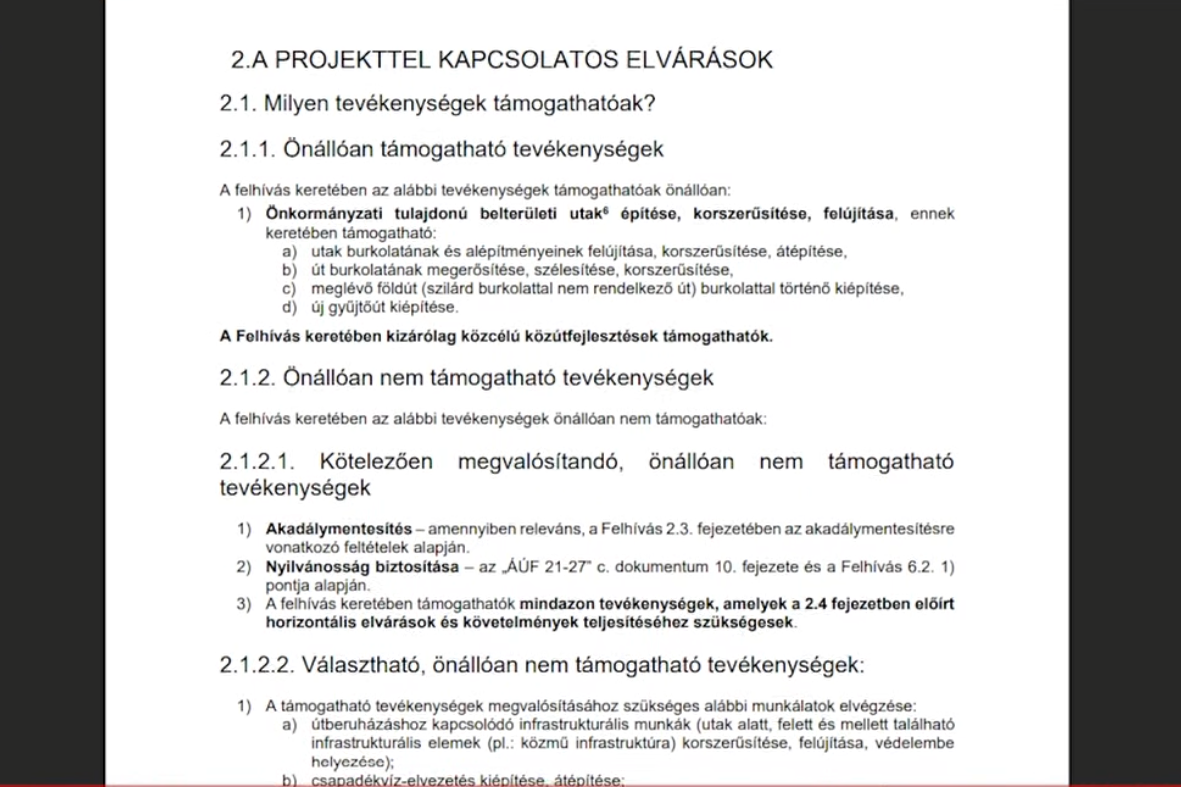 A kórház és a szérűskerti iskolák felé vezető utat is jelölték volna felújításra, végül a Vám utca nyert