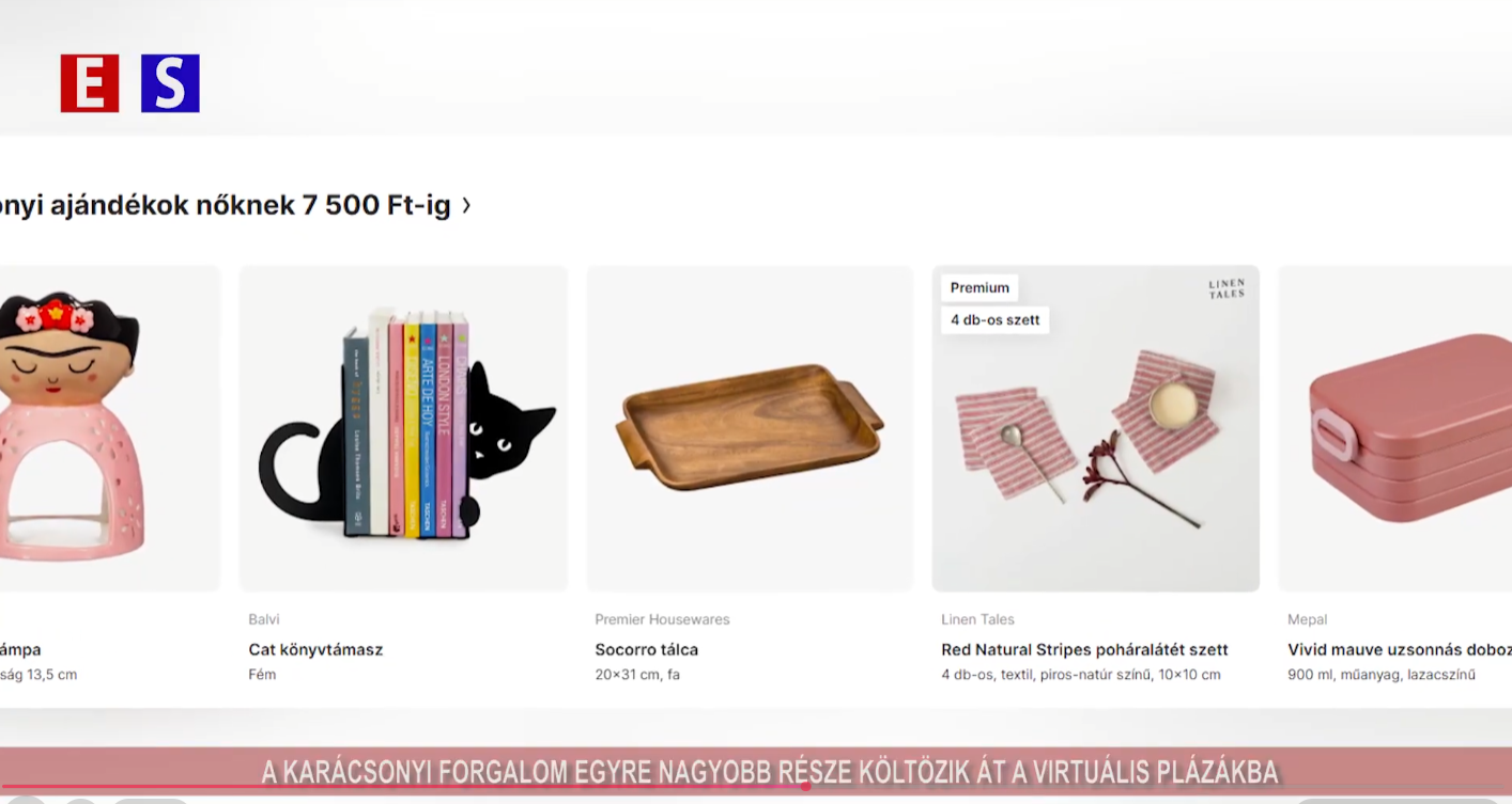 A karácsonyi forgalom egyre nagyobb része költözik át a virtuális plázákba