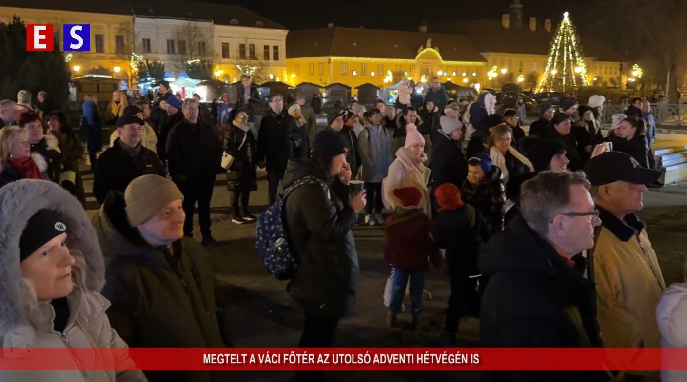 Megtelt a váci főtér az utolsó adventi hétvégén is