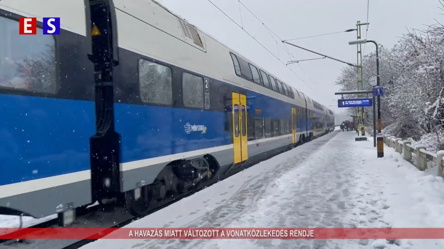 A havazás miatt változott a vonatközlekedés rendje