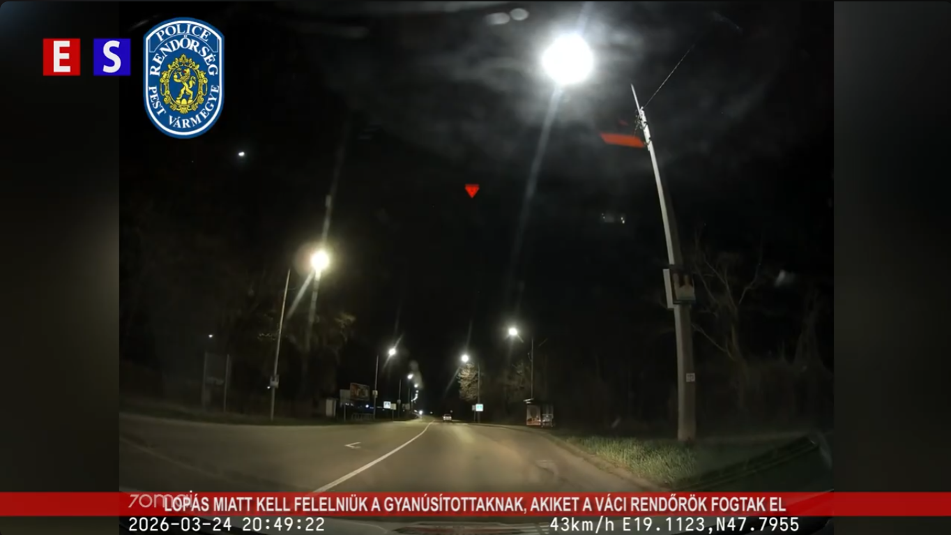 Lopás miatt kell felelniük a gyanúsítottaknak, akiket a váci rendőrök fogtak el