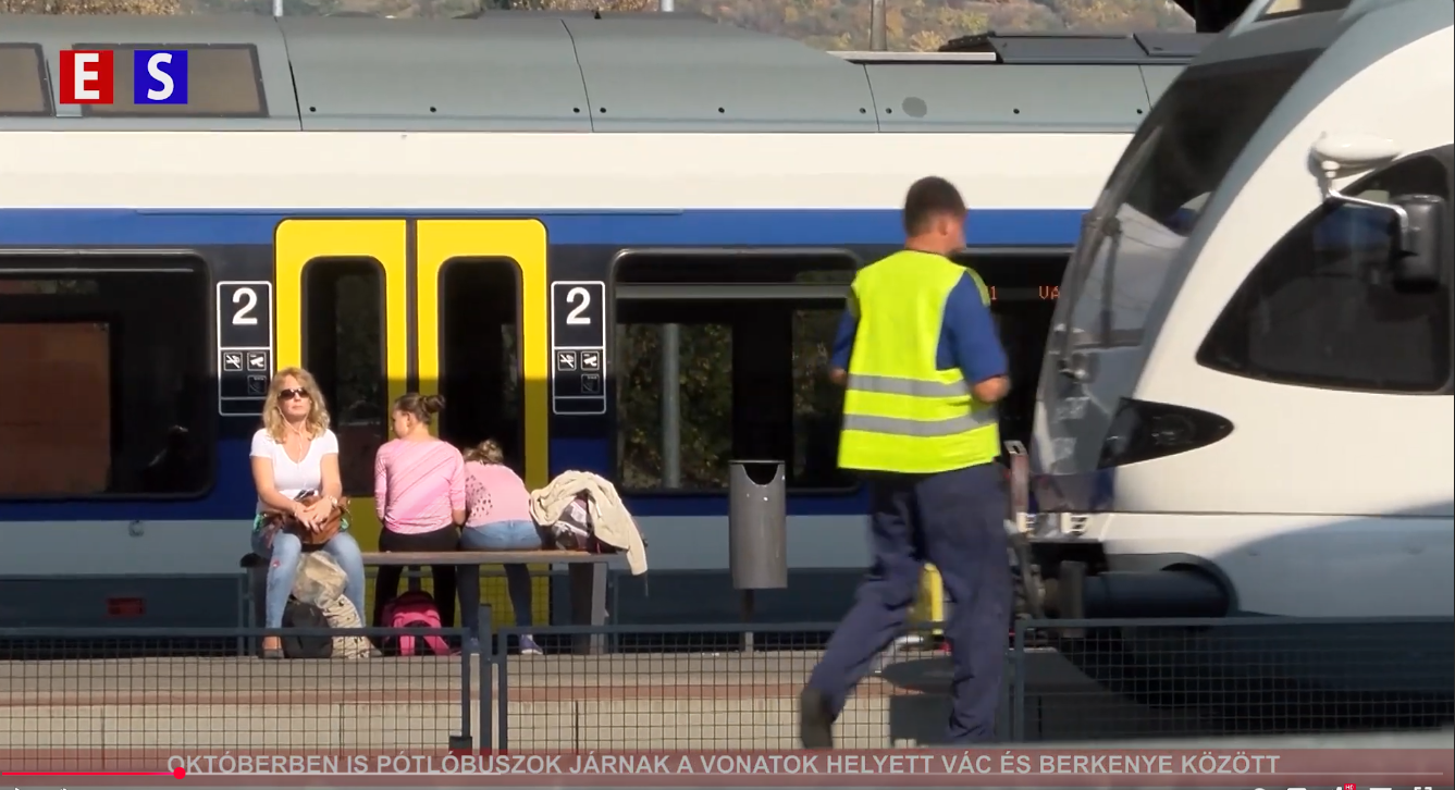 Októberben is pótlóbuszok járnak a vonatok helyett Vác és Berkenye között