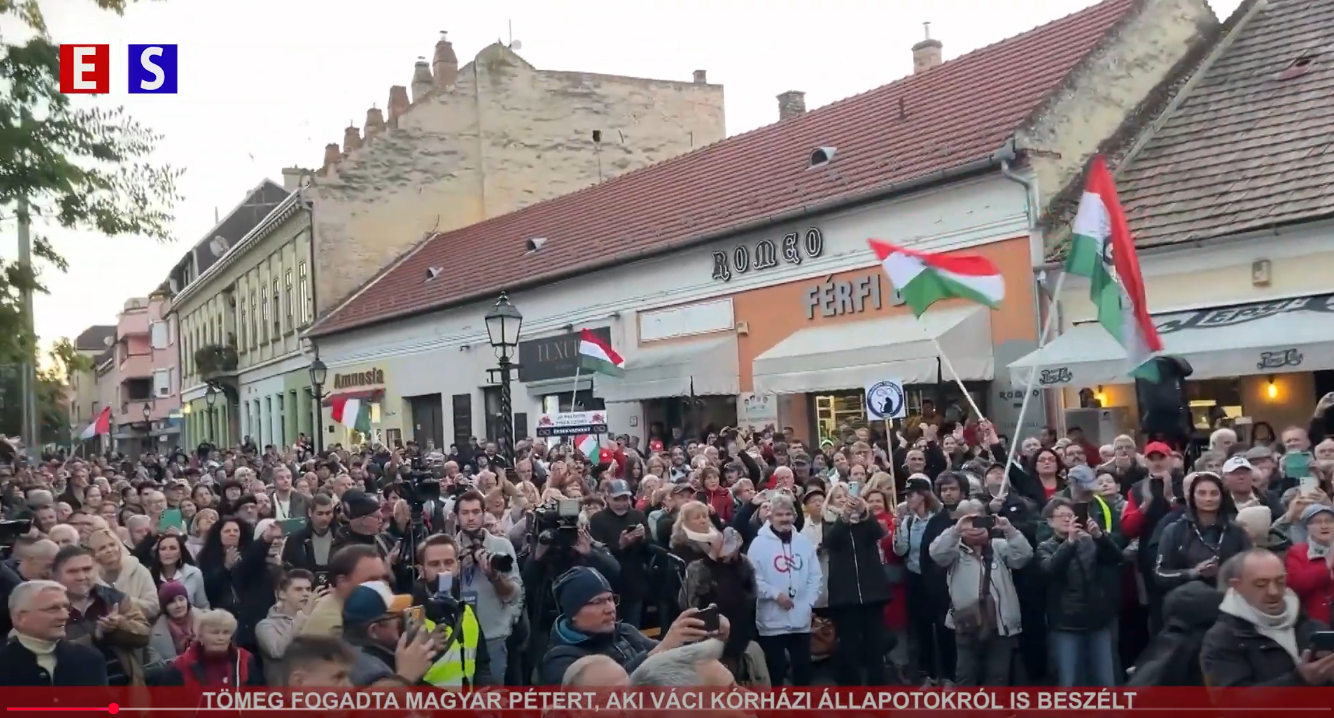 Tömeg fogadta Magyar Pétert, aki váci kórházi állapotokról is beszélt