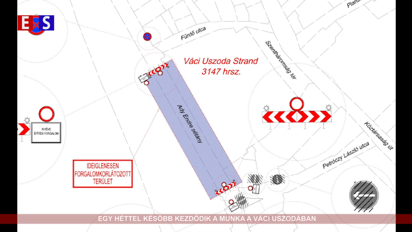 Egy héttel később kezdődik a munka a váci uszodában