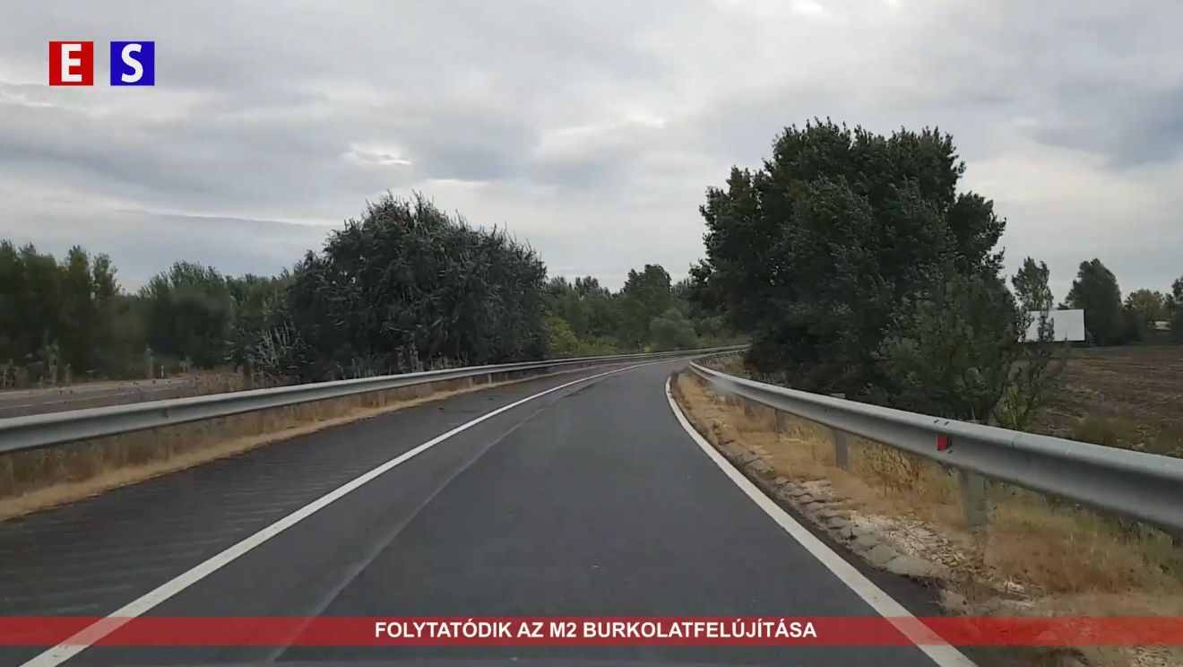 Folytatódik az M2 burkolatfelújítása