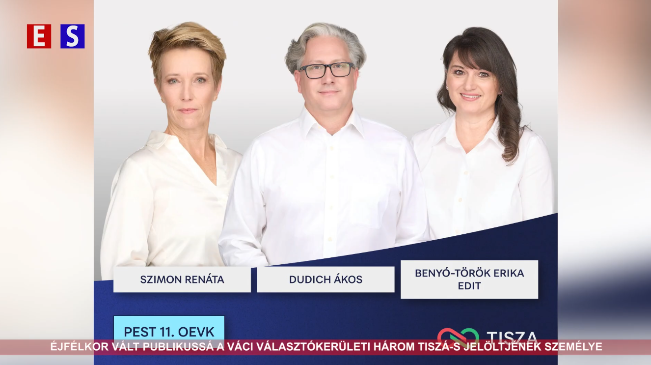 Éjfélkor vált publikussá a váci választókerületi három TISZÁ-s jelöltjének személye