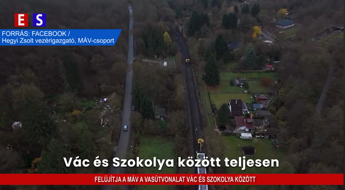 Felújítja a MÁV a vasútvonalat Vác és Szokolya között