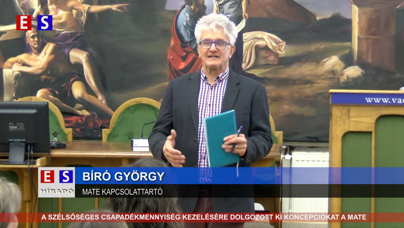 A szélsőséges csapadékmennyiség kezelésére dolgozott ki koncepciókat Vácra a MATE