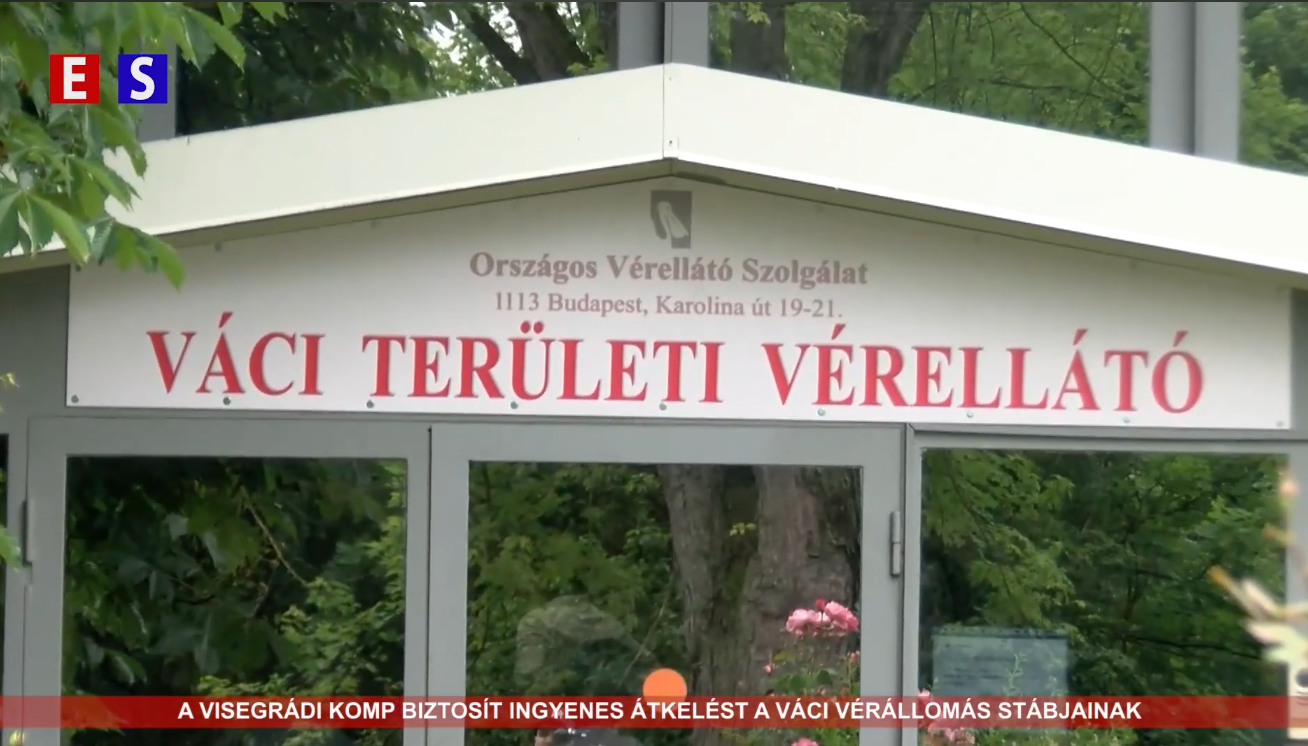 A visegrádi komp adott ingyenes átkelést a váci vérállomás stábjainak