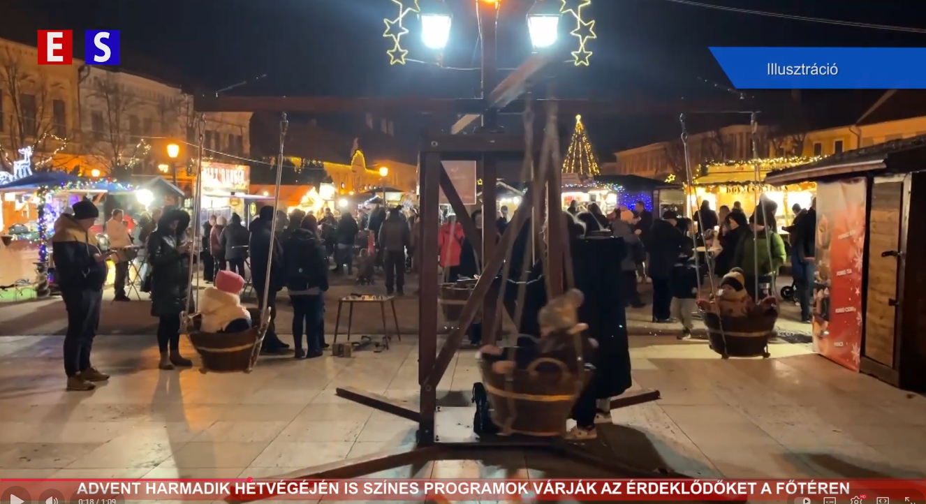 Advent harmadik hétvégéjén is színes programok várják az érdeklődőket a Főtéren