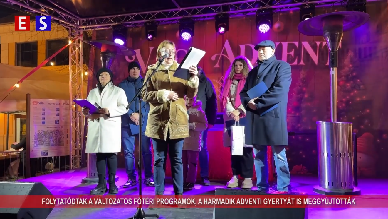 Folytatódtak a változatos főtéri programok, a harmadik adventi gyertyát is meggyújtották