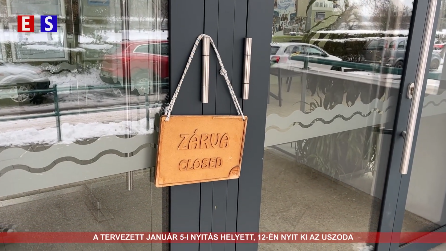 A tervezett január 5-i nyitás helyett, 12-én nyit ki az uszoda