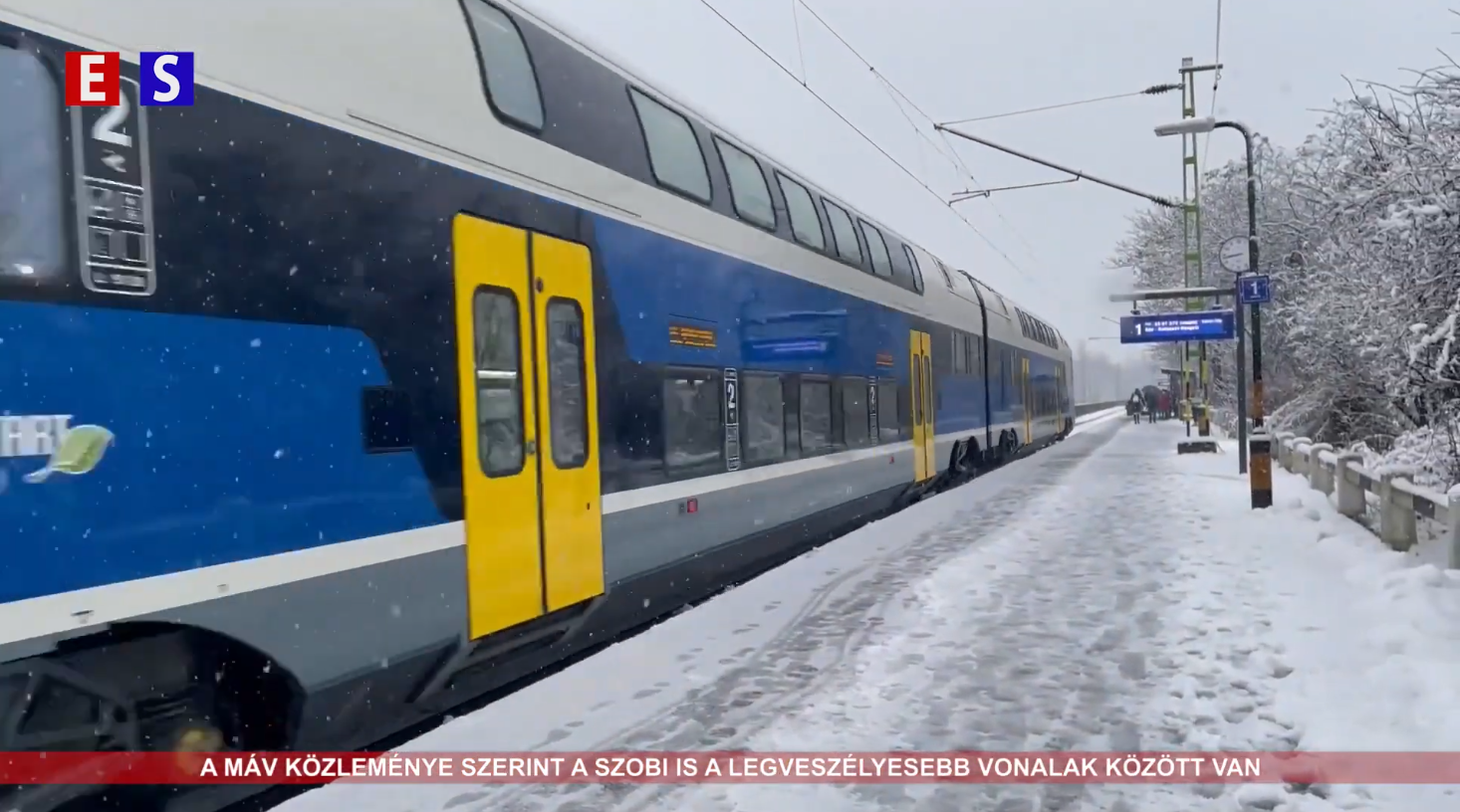 A MÁV közleménye szerint a szobi is a legveszélyesebb vonalak között van