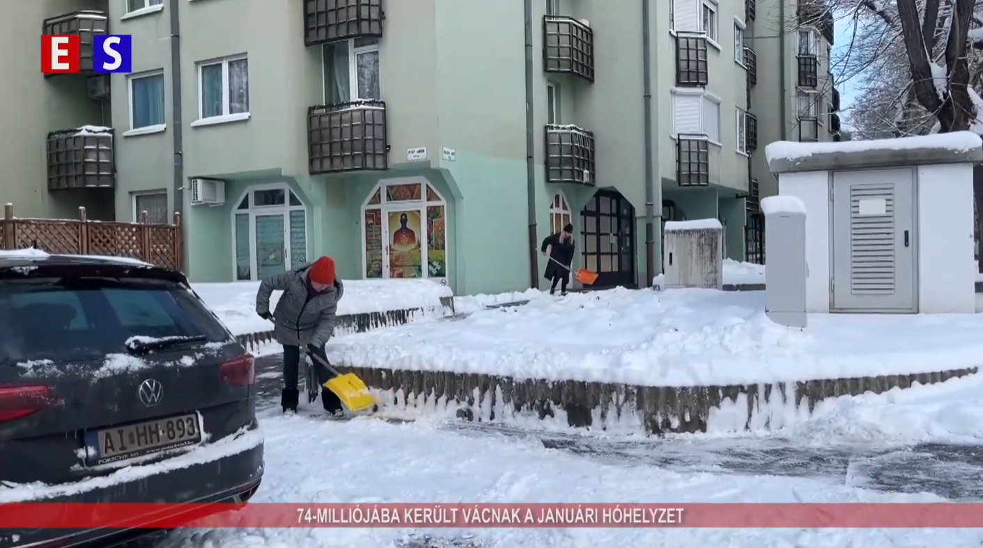 74-milliójába került Vácnak a januári hóhelyzet