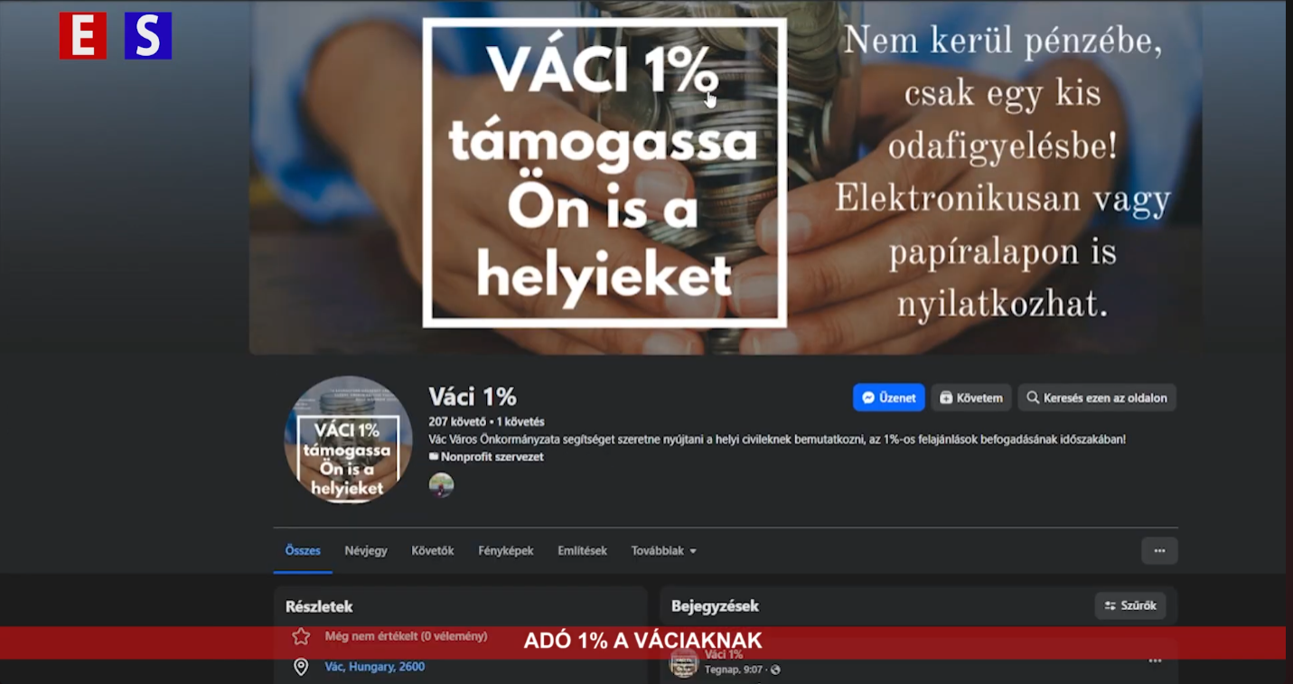 A váci civileknek adnák az adó 1% át