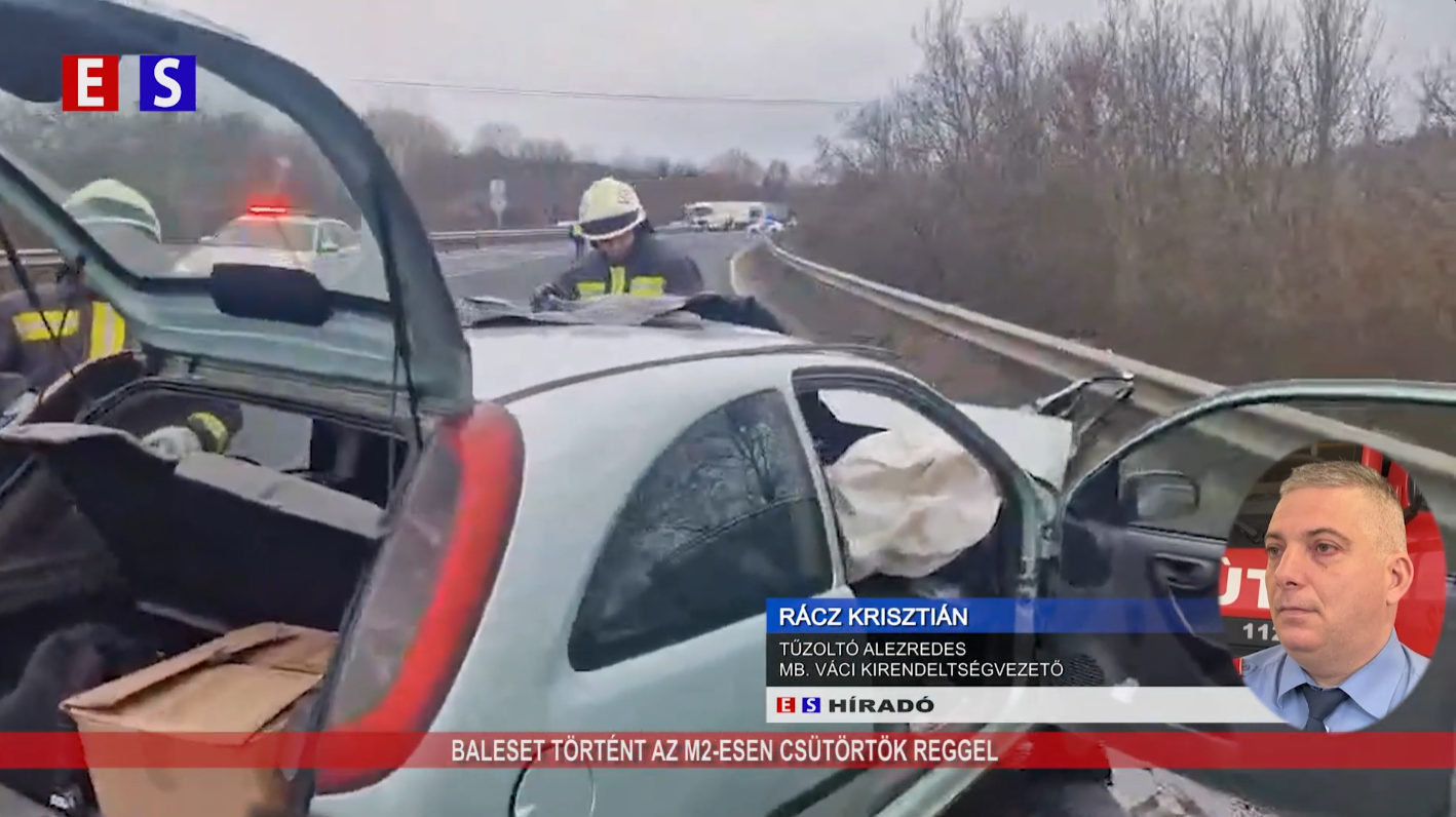 Baleset történt az M2-esen csütörtök reggel