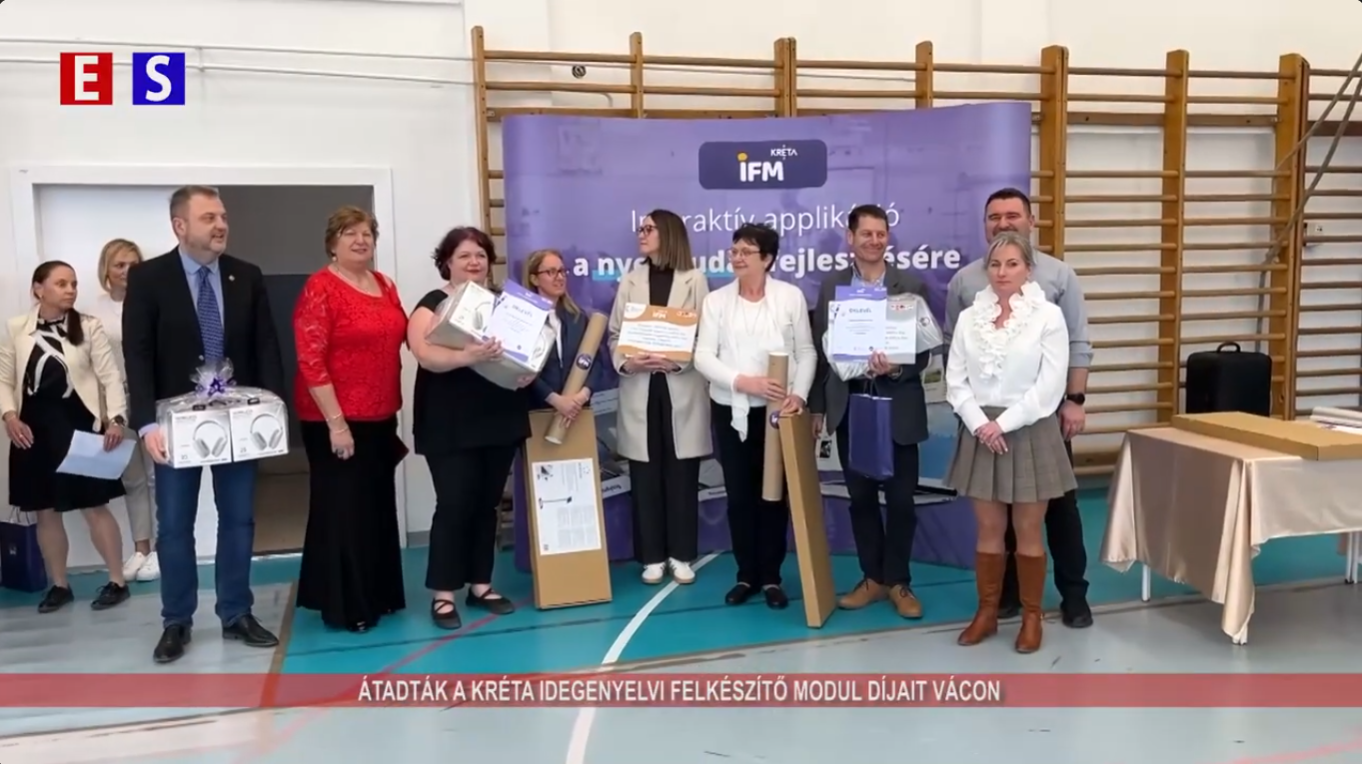 Átadták a KRÉTA Idegennyelvi Felkészítő Modul díjait Vácon