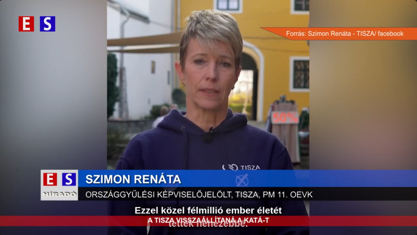 A TISZA visszaállítaná a KATÁ-t: ígéri Szimon Renáta
