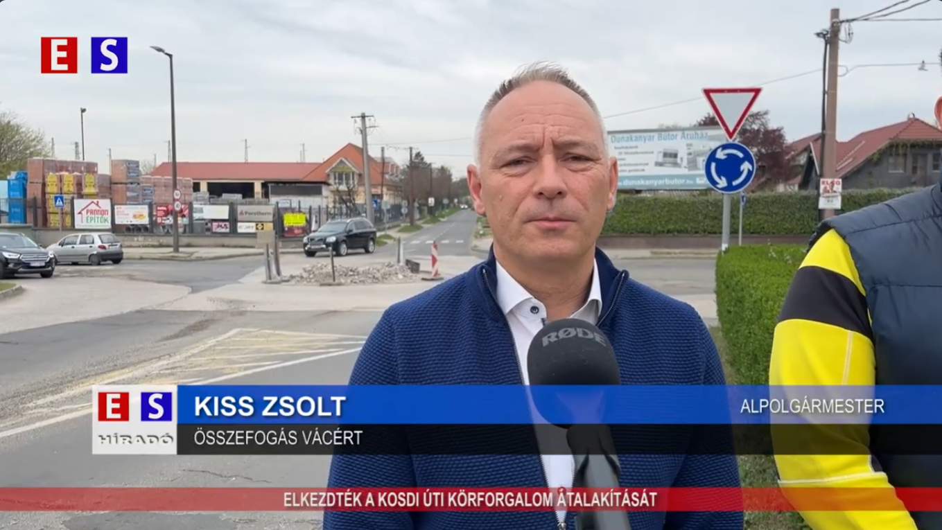 Elkezdték a Kosdi úti körforgalom átalakítását