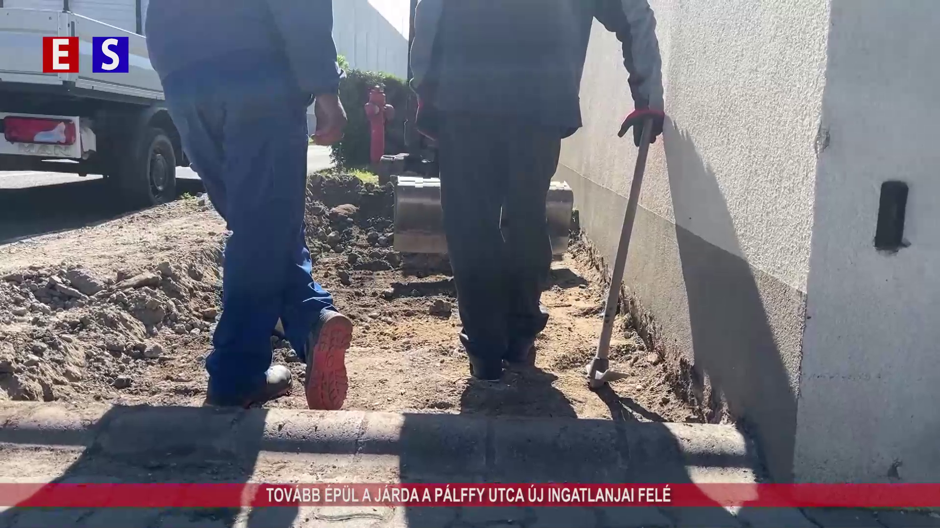 Tovább épül a járda a Pálffy utca új ingatlanjai felé