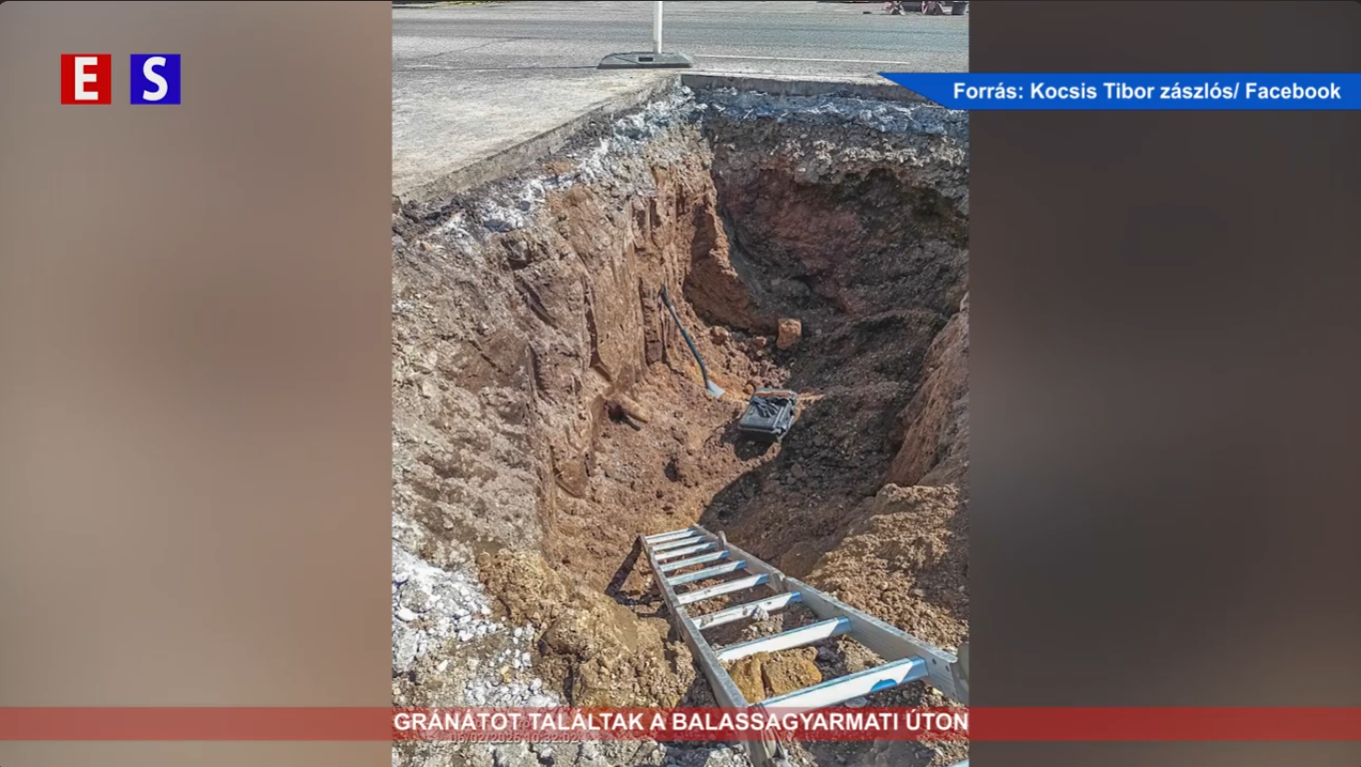 Gránátot találtak a Balassagyarmati úton