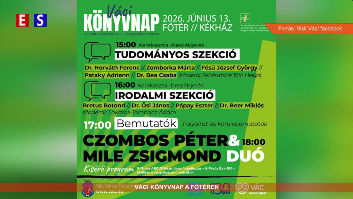 Váci Könyvnap a főtéren