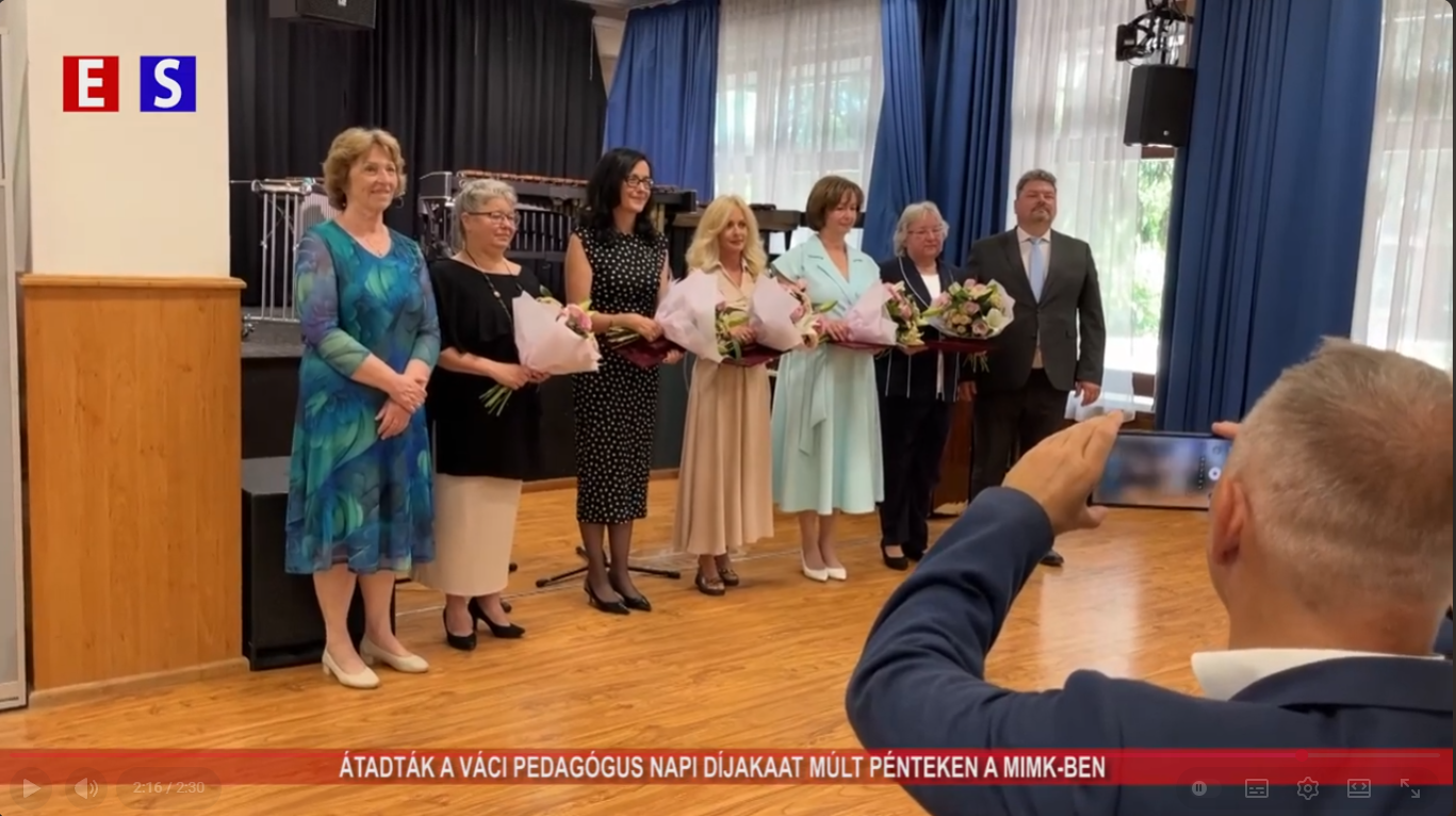 Átadták a váci pedagógus napi díjakat múlt pénteken a MIMK-ben