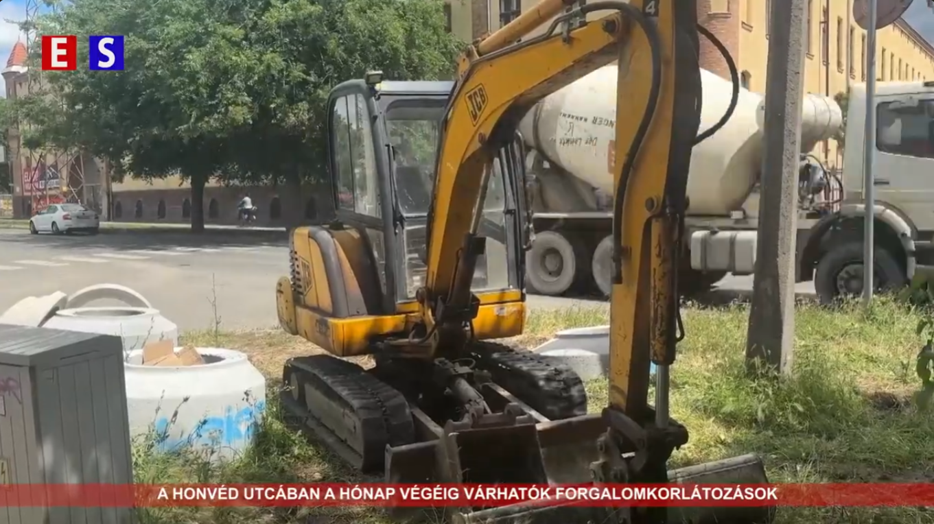 A Honvéd utcában a hónap végéig várhatók forgalomkorlátozások
