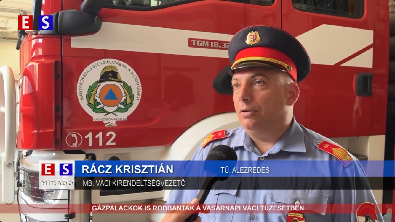 Gázpalackok is robbantak a vasárnapi váci tűzesetben